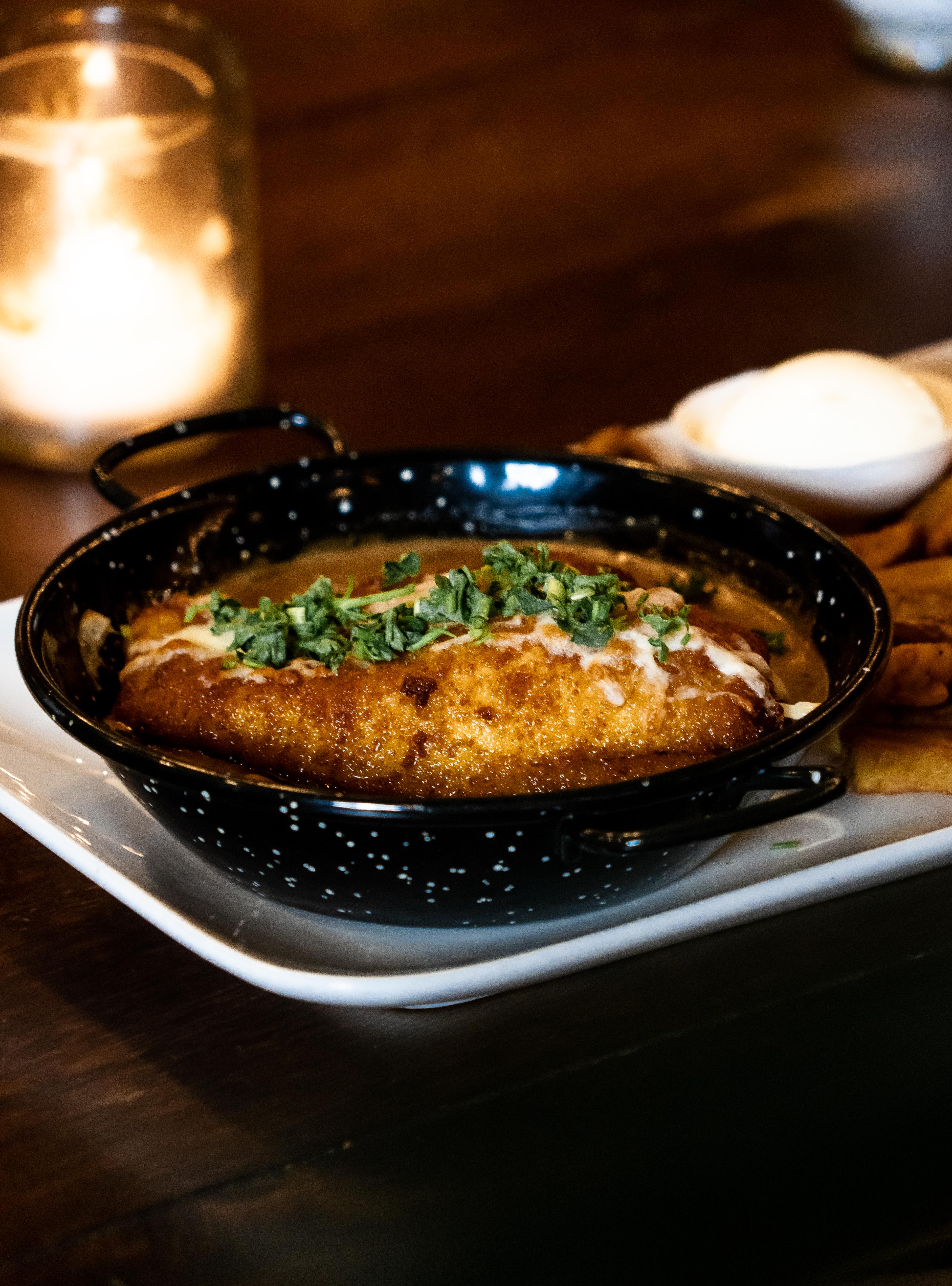 Schnitzel bij kaarslicht